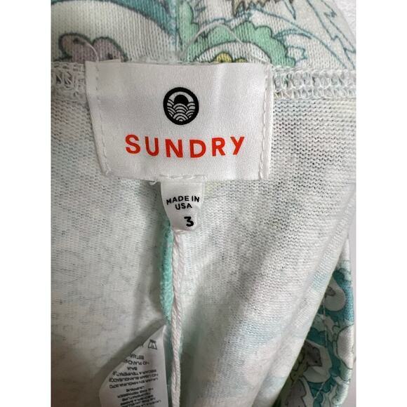 NWT Sundry Paisley Flare Pants Size Large/3 - Picture 8 of 9